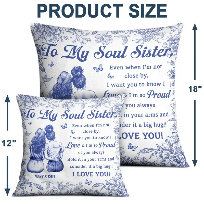 Gift For Bestie, Gift For Sisters, Gift For Women, Love - Even When I'm Not Close By Bestie Sister Toile - Personalized Pillow