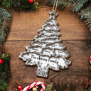 Christmas,Family,Parents,Happy,Gift For Grandparents,Gift For Sibling - Christmas Tree Family Sibling Bestie Toile - Personalized 2-Layered Wooden Ornament