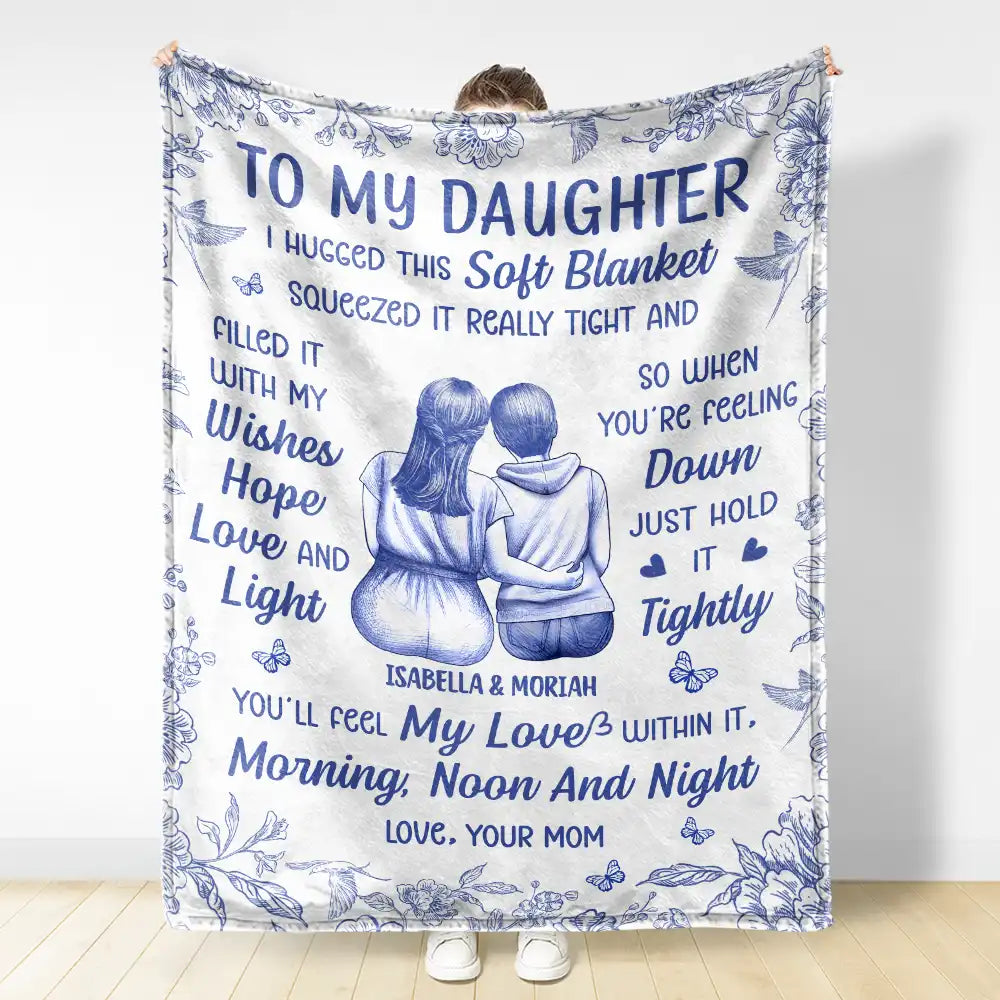 Love,Gift For Bestie,Gift For Sisters,Gift For Daughter - I Filled It With My Wishes Bestie Sister Toile - Personalized Fleece Blanket, Sherpa Blanket