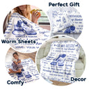 Love,Gift For Bestie,Gift For Sisters,Gift For Daughter - I Filled It With My Wishes Bestie Sister Toile - Personalized Fleece Blanket, Sherpa Blanket