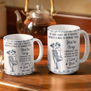Love, Gift For Couples, Gift For Husband, Gift For Wife, Gift For Boyfriend, Gift For Girlfriend - In Case I Don't Say It Enough Kising Couples Toile - Personalized White Edge-to-Edge Mug