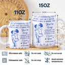 Love, Gift For Couples, Gift For Husband, Gift For Wife, Gift For Boyfriend, Gift For Girlfriend - In Case I Don't Say It Enough Kising Couples Toile - Personalized White Edge-to-Edge Mug