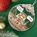 Sad,Memorial,Dog Lovers,Pet Lovers,Cat Lovers,Christmas - They Still Talk About You Memorial Dog Cat - Personalized Glass Ornament With Silver Cap