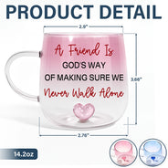 Gift For Bestie,Gift For Sisters,Gift For Women,Gifts For Colleagues,Funny - Right In The Throat Besties Sisters - Personalized Gradient Glass Mug