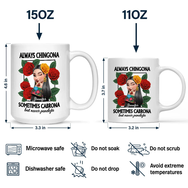 Gift For Bestie,Gift For Sisters,Gift For Yourself,Gift For Women,Happy,Hispanic - Chingona Como Mi Madre Hispanic Woman Latinos - Personalized Mug