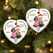 Love, Gift For Couples, Gift For Husband, Gift For Wife, Gift For Boyfriend, Gift For Girlfriend, Christmas - I Would Choose To Be My Husband In Every Lifetime - Personalized Heart Ceramic Ornament