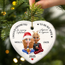 Love, Gift For Couples, Gift For Husband, Gift For Wife, Gift For Boyfriend, Gift For Girlfriend, Christmas - I Would Choose To Be My Husband In Every Lifetime - Personalized Heart Ceramic Ornament