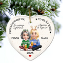 Love, Gift For Couples, Gift For Husband, Gift For Wife, Gift For Boyfriend, Gift For Girlfriend, Christmas - I Would Choose To Be My Husband In Every Lifetime - Personalized Heart Ceramic Ornament