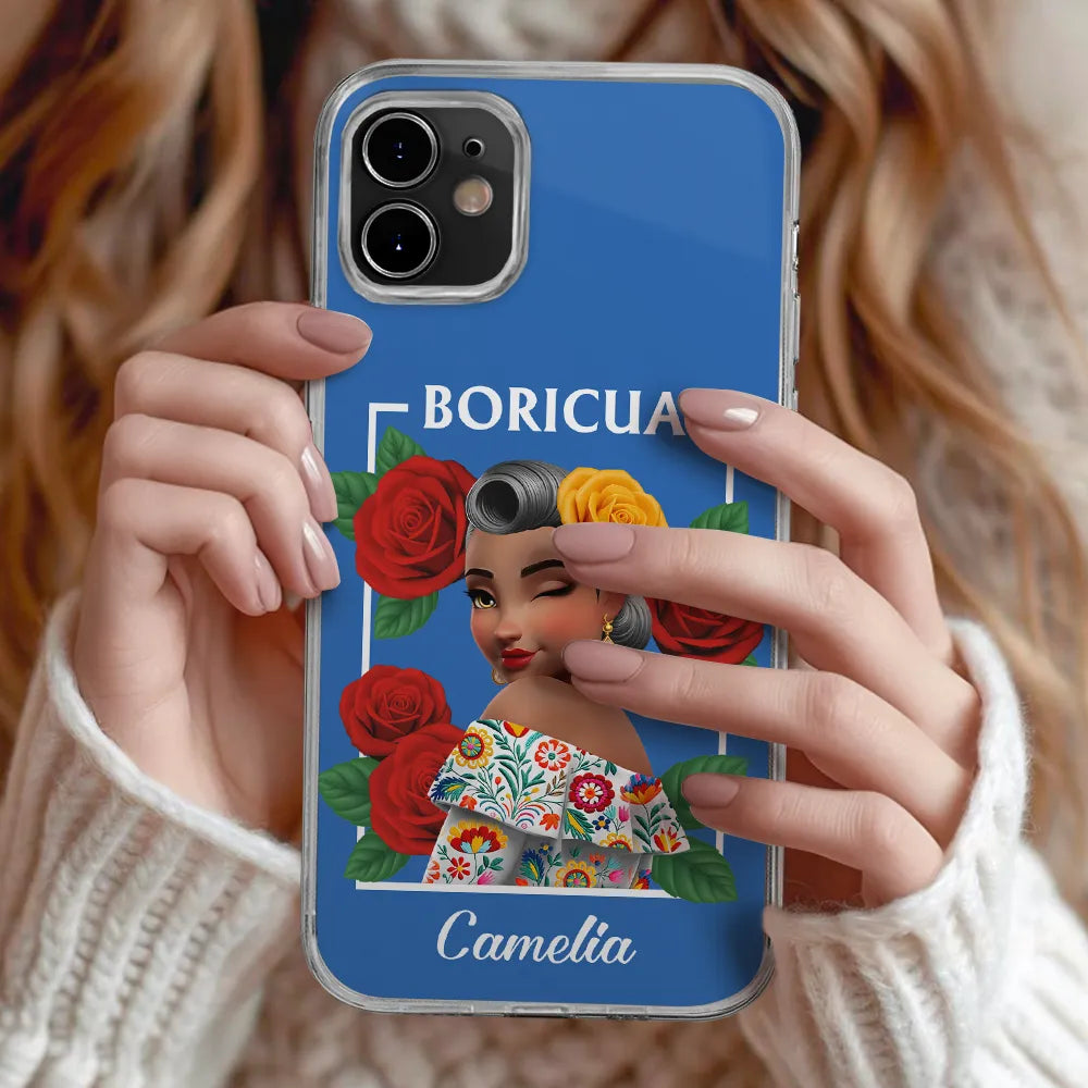 Gift For Bestie,Gift For Sisters,Gift For Yourself,Gift For Women,Happy,Hispanic - Hispanic Woman Latina Mexican - Personalized Clear Phone Case