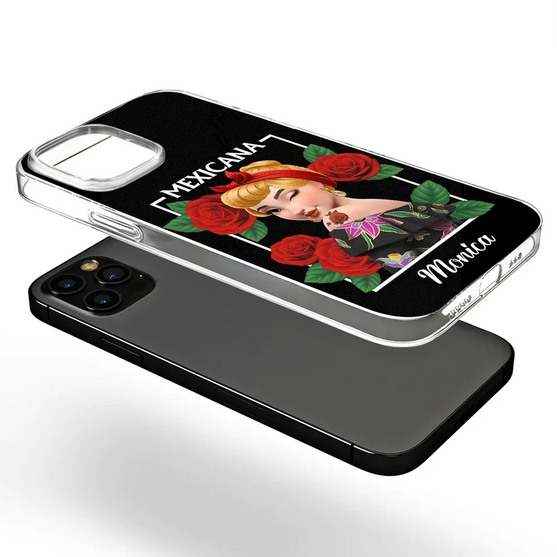 Gift For Bestie,Gift For Sisters,Gift For Yourself,Gift For Women,Happy,Hispanic - Hispanic Woman Latina Mexican - Personalized Clear Phone Case
