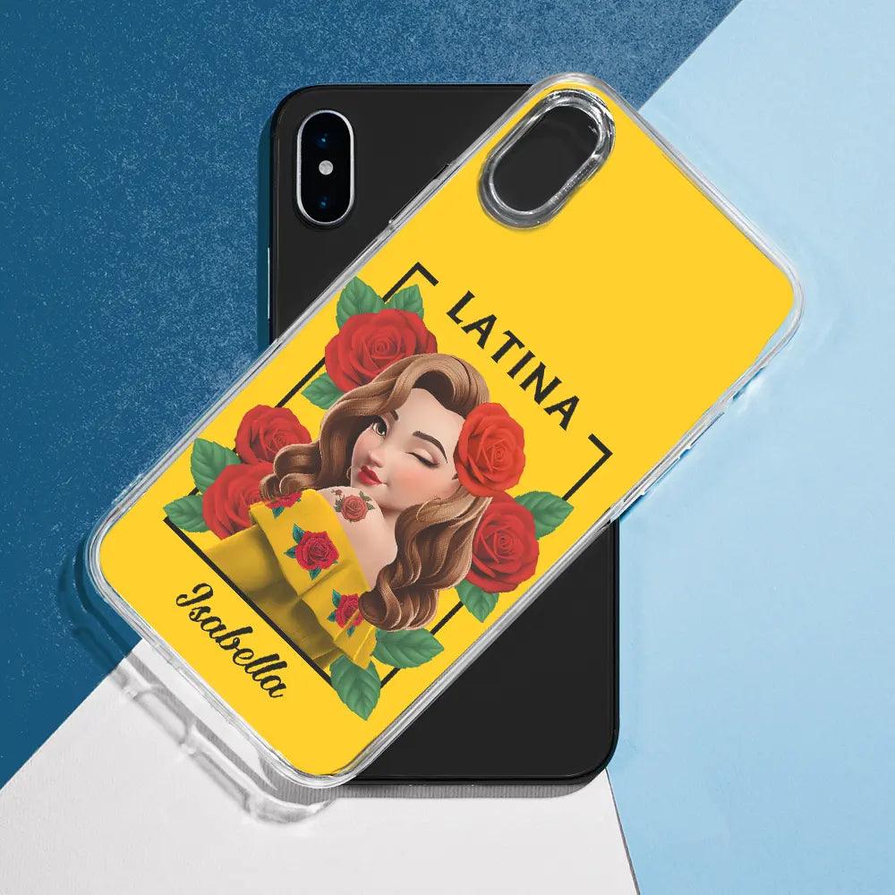 Gift For Bestie,Gift For Sisters,Gift For Yourself,Gift For Women,Happy,Hispanic - Hispanic Woman Latina Mexican - Personalized Clear Phone Case