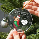 Love, Gift For Couples, Gift For Husband, Gift For Wife, Married - I Would Choose To Be My Husband In Every Lifetime - Personalized Glass Ornament