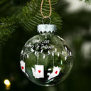 Family, Long Distance, Gift For Sibling, Gift For Sisters, Gift For Brothers, Love, Christmas - Family Love Knows No Distance - Personalized Ball Ornament