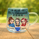 Gift For Bestie,Gifts For Colleagues,Gift For Sisters,Funny,Gift For Sibling - No One Will Ever Be As Entertained By Us As Us Bestie - Personalized Gradient Glass Mug