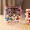Gift For Bestie,Gifts For Colleagues,Gift For Sisters,Funny,Gift For Sibling - No One Will Ever Be As Entertained By Us As Us Bestie - Personalized Gradient Glass Mug