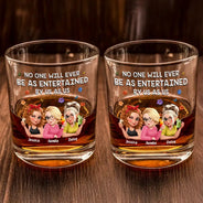 Gift For Bestie,Gifts For Colleagues,Gift For Sisters,Funny,Gift For Sibling - No One Will Ever Be As Entertained By Us As Us 3D Bestie - Personalized Whiskey Glass