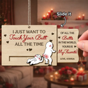 Gift For Couples,Old Couples,Gift For Husband,Gift For Wife,Gift For Boyfriend,Gift For Girlfriend,Love - I Just Want To Touch Your Butt All The Time - Personalized Hanging Wooden Slide Card
