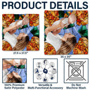 Gift For Grandma,Gift For Mother,Gift For Women,Pet Mom,Love,Custom Photo,Non-Eng,Photo - Stained Glass - Custom Photo Stained Glass Portrait Mom Grandma Parents Family - Personalized Scarf