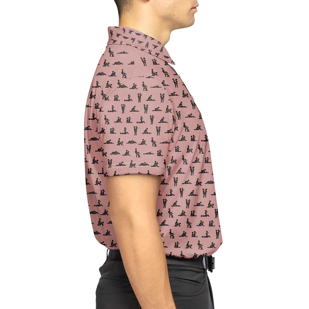 Gift For Husband,Gift For Boyfriend,Funny,Independence Day,Icon,Humorous - Husband Summer Vibe Hidden Funny Naughty Pattern - Personalized Polo Shirt