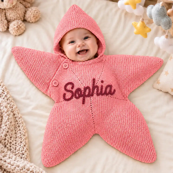 Adorable,Christmas,First Christmas,Gift For Baby,Icon,New Baby - Baby's First Christmas, Baby Shower Gift For Newborn, New Parents - Personalized Embroidery Letter Baby Star Suit