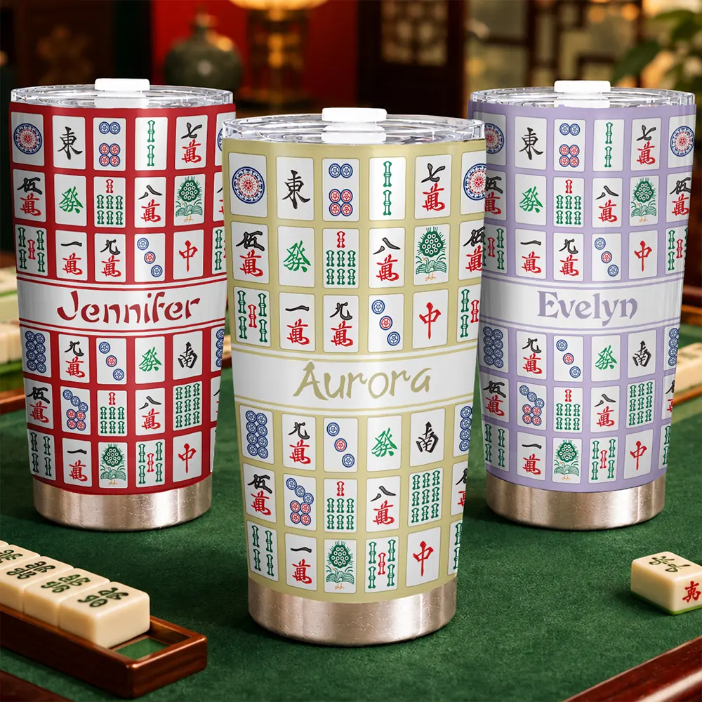 Mahjong Pattern Matching Name - Personalized Tumbler