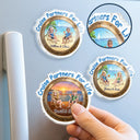 Summer, Gift For Couples, Cruising, Romantic, Vector - Making Memories Cruise At A Time - Personalized Acrylic Magnet
