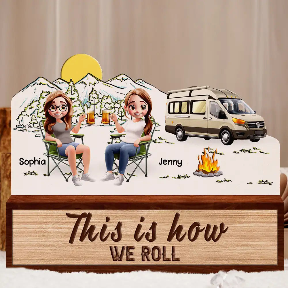 Camping,Campsite,Gift For Couples,Happy,Gift For Husband,Gift For Girlfriend,Gift For Boyfriend,Gift For Wife - Making Memories One Campsite 3d Couple - Personalized Custom Shaped Light Box