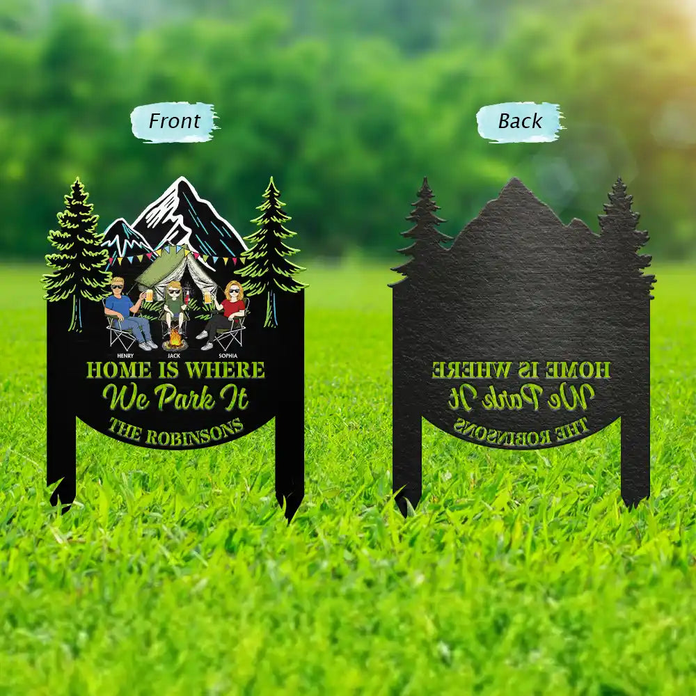 Camping, Campsite, Family - Making Memories One Campsite At A Time - Personalized Metal Garden Stake