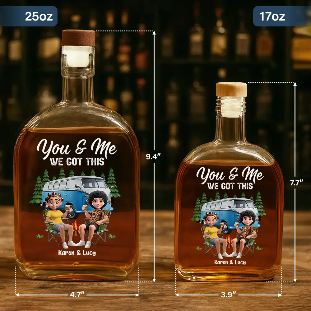 Camping,Campsite,Gift For Couples,Happy,Gift For Husband,Gift For Girlfriend,Gift For Boyfriend,Gift For Wife - Making Memories One Campsite At A Time - Personalized Whiskey Bottle