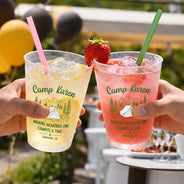 Playful,Camping,Family,Summer,Custom Text - Making Memories One Campsite At A Time Party - Personalized Frosted Cups