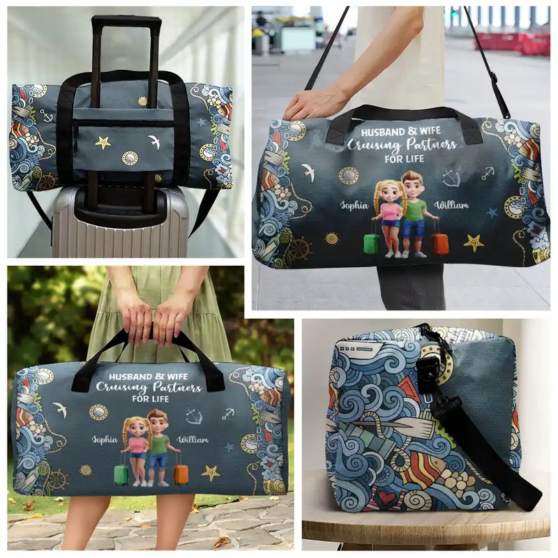 Gift For Couples,Gift For Husband,Gift For Wife,Gift For Men,Gift For Women,Travel,Love - Making Memories One Cruise At A Time 3D Effect - Personalized Duffle Bag