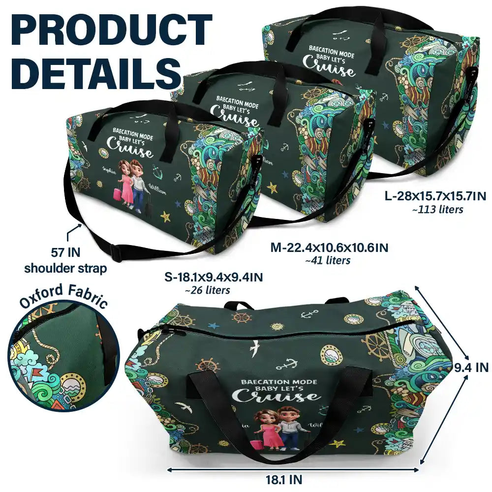 Gift For Couples,Gift For Husband,Gift For Wife,Gift For Men,Gift For Women,Travel,Love - Making Memories One Cruise At A Time 3D Effect - Personalized Duffle Bag