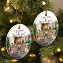 Gift For Couples, Gift For Husband, Gift For Wife, Gift For Boyfriend, Gift For Girlfriend, Funny, Christmas - Many Years Since Tying The Knot - Personalized Circle Ceramic Ornament