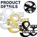 Gift For Couples,Gift For Husband,Gift For Wife,Happy - Maried Couple Mr And Mrs Family Name - Personalized Cutout Metal Sign