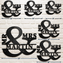 Gift For Couples,Gift For Husband,Gift For Wife,Happy - Maried Couple Mr And Mrs Family Name - Personalized Cutout Metal Sign