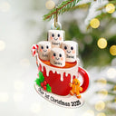 Christmas, Gift For Couples, Engaged, Wedding, Married , Love - Marshmallow Christmas Hot Cocoa Couple New Married Family - Personalized Custom Shaped Acrylic Ornament