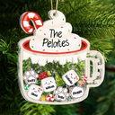 Christmas, Family, Happy - Marshmallows Family Cute Keepsake - Personalized 3-Layered Acrylic Shaker Ornament