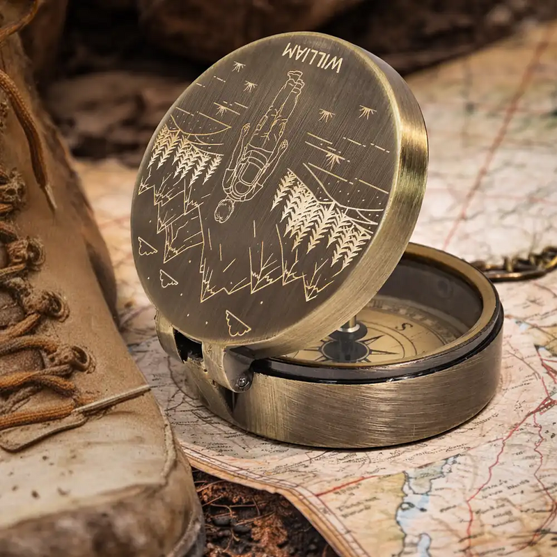 Graduation,Happy,Gift For Boyfriend,Gift For Girlfriend,Gift For Yourself,Gift For Women,Gift For Men,Gift For Daughter,Gift For Son,Gift For Sibling,Gift For Sisters,Gift For Brothers,Gift For Bestie,Gifts For Colleagues - May You Always Trust Your Journey - Personalized Engraved Brass Compass