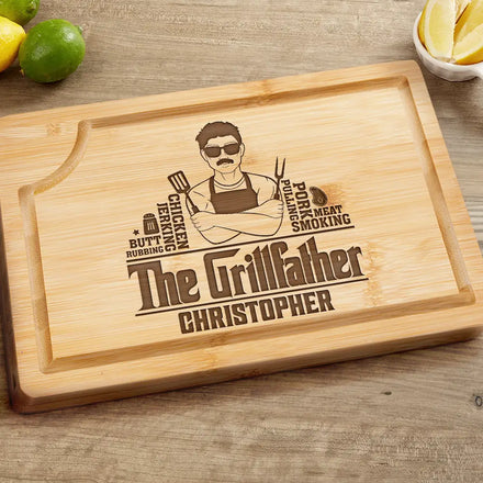 Meat Smoking Grillfather - Personalized Wooden Cutting Board