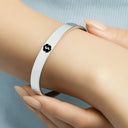 Gift For Yourself,Gift For Women,Gift For Men - Medical ID Health Condition - Personalized Bangle Bracelet Cuff