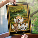 Pet Lovers, Love - Medieval Portrait Art Pet Memorial Dog Cat - Personalized Vertical Stained Glass Suncatcher