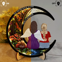 Gift For Yourself,Gift For Mother,Gift For Father,Dad,Gift For Daughter,Gift For Son,Gift For Sibling,Gift For Sisters,Gift For Brothers,Gift For Bestie,Memorial,Daughters, Sons - Memorial Always With You - Personalized LED Light Wooden Plaque
