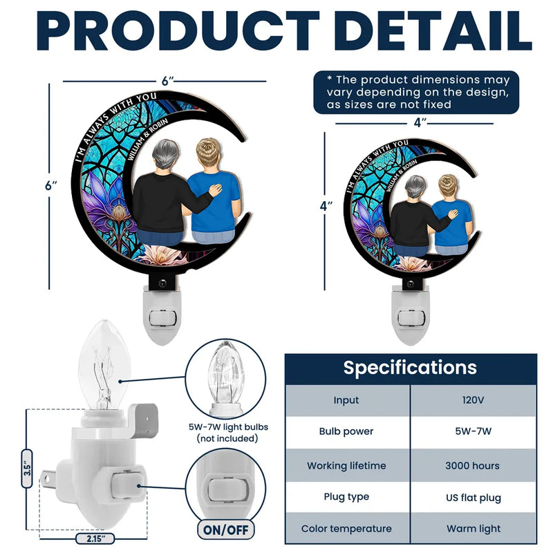 Memorial Always With You - Personalized Plug-in Night Light