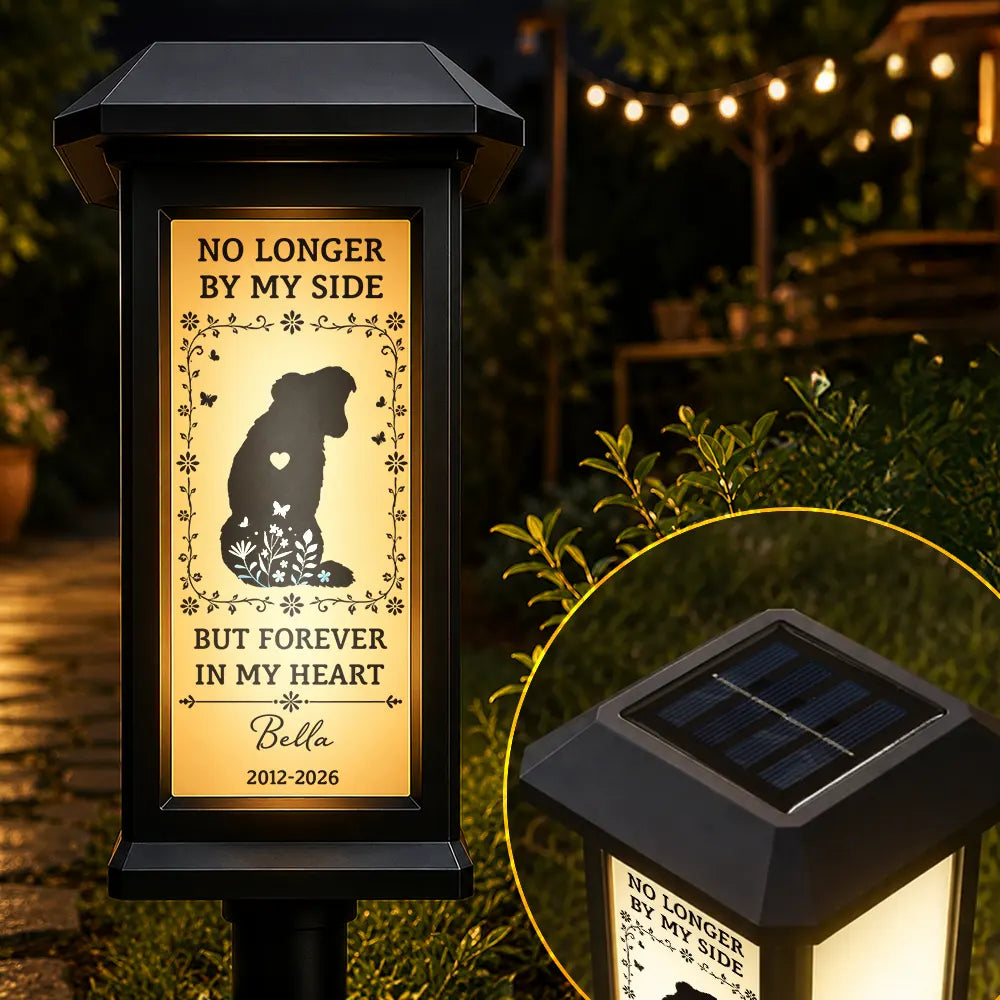 Memorial Dog Forever In My Heart - Personalized Solar Garden Light