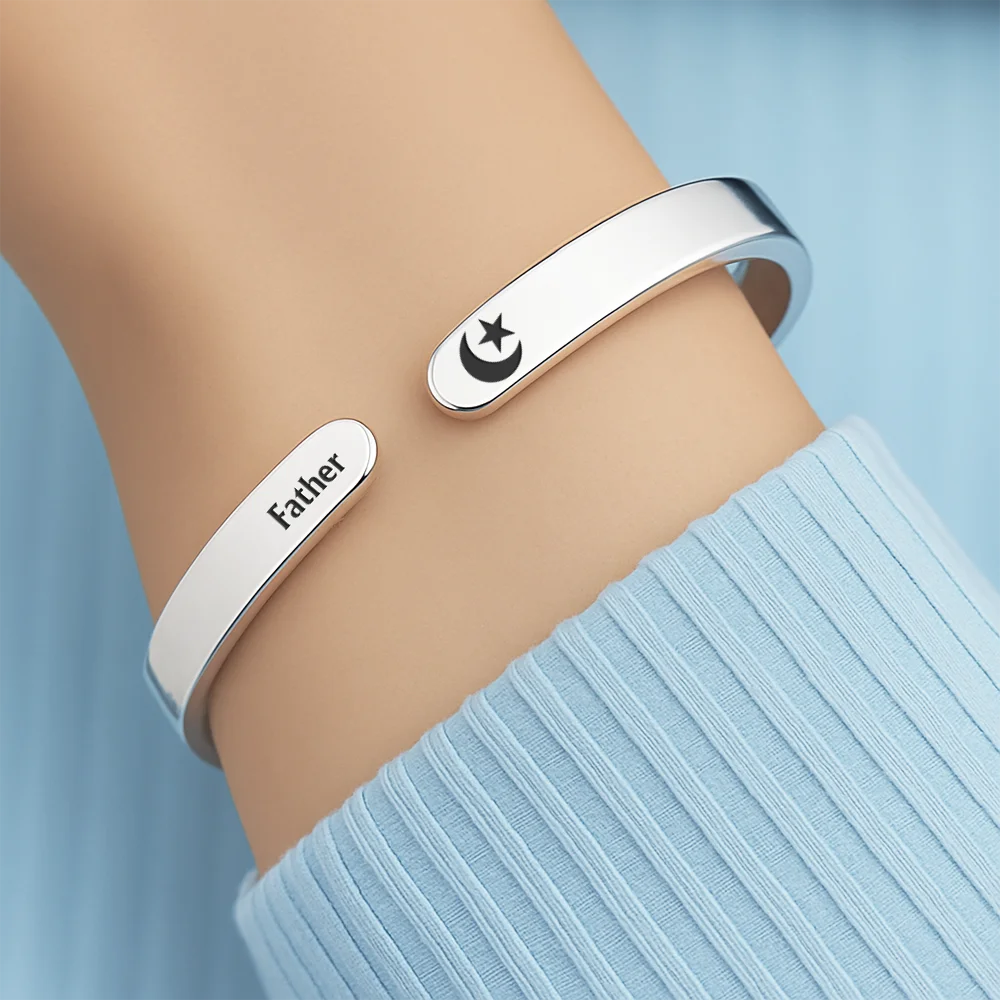 Memorial,Gift For Yourself,Gift For Women,Gift For Men,Sad - Memorial I'm Always With You - Personalized Bangle Bracelet Cuff