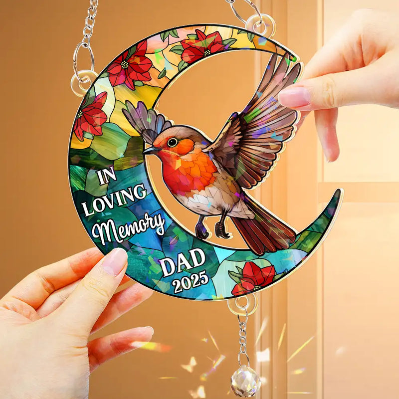 Sad,Memorial,Family,Parents,Gift For Grandparents,Gift For Sibling - Memorial I'm Always With You - Personalized Rainbow Suncatcher With Crystal Ball Prism