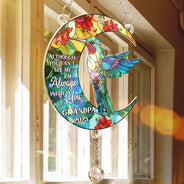 Sad,Memorial,Family,Parents,Gift For Grandparents,Gift For Sibling - Memorial I'm Always With You - Personalized Rainbow Suncatcher With Crystal Ball Prism