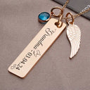 Gift For Mother, Memorial, Love - Memorial Mom Grandma Birth Month Gemstone - Personalized Birthstone Charm Necklace