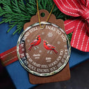 Memorial,Christmas,Family,Parents,Gift For Grandparents,Sad - Memorial My Mind Still Talks To You - Personalized Circle Glass Ornament