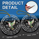 Memorial,Christmas,Family,Parents,Gift For Grandparents,Sad - Memorial My Mind Still Talks To You - Personalized Circle Glass Ornament